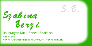 szabina berzi business card